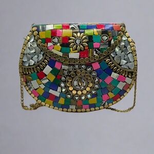 Colorful Mosaic Clutch Bag